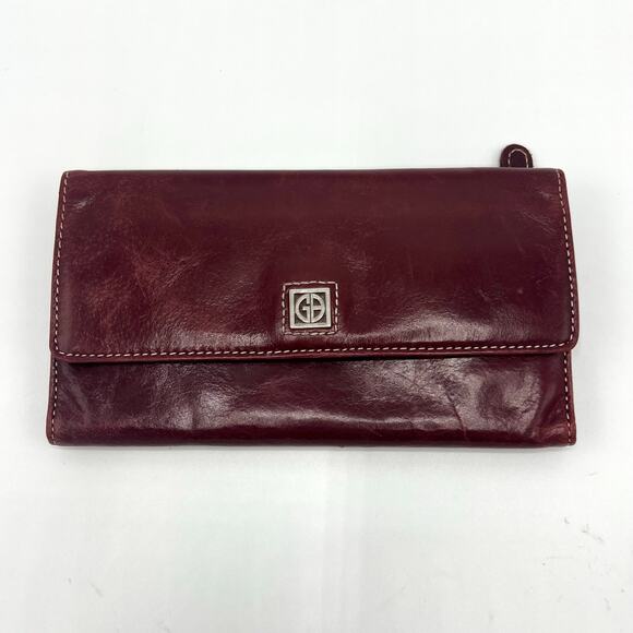 Giani Bernini Leather Burgundy Wallet - Picture 1 of 3